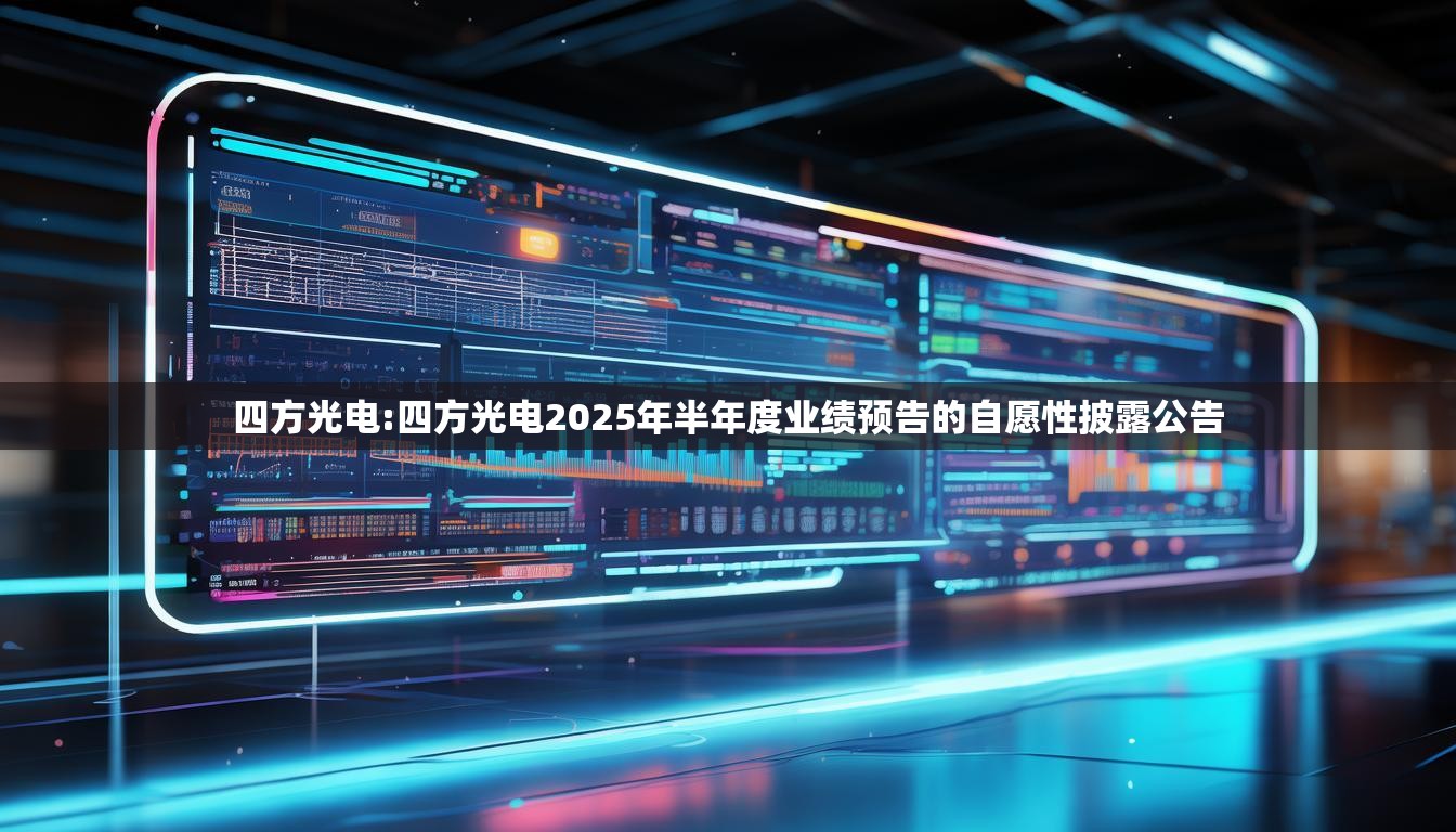 四方光电:四方光电2025年半年度业绩预告的自愿性披露公告